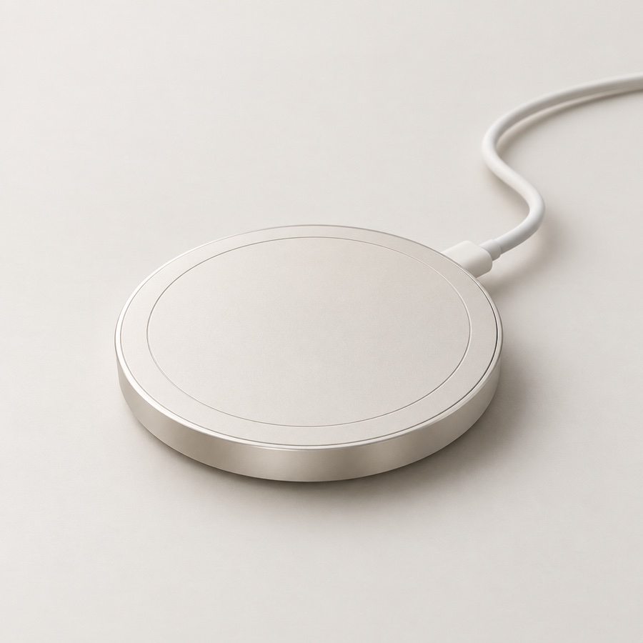Minimalist ivory wireless charging pad
